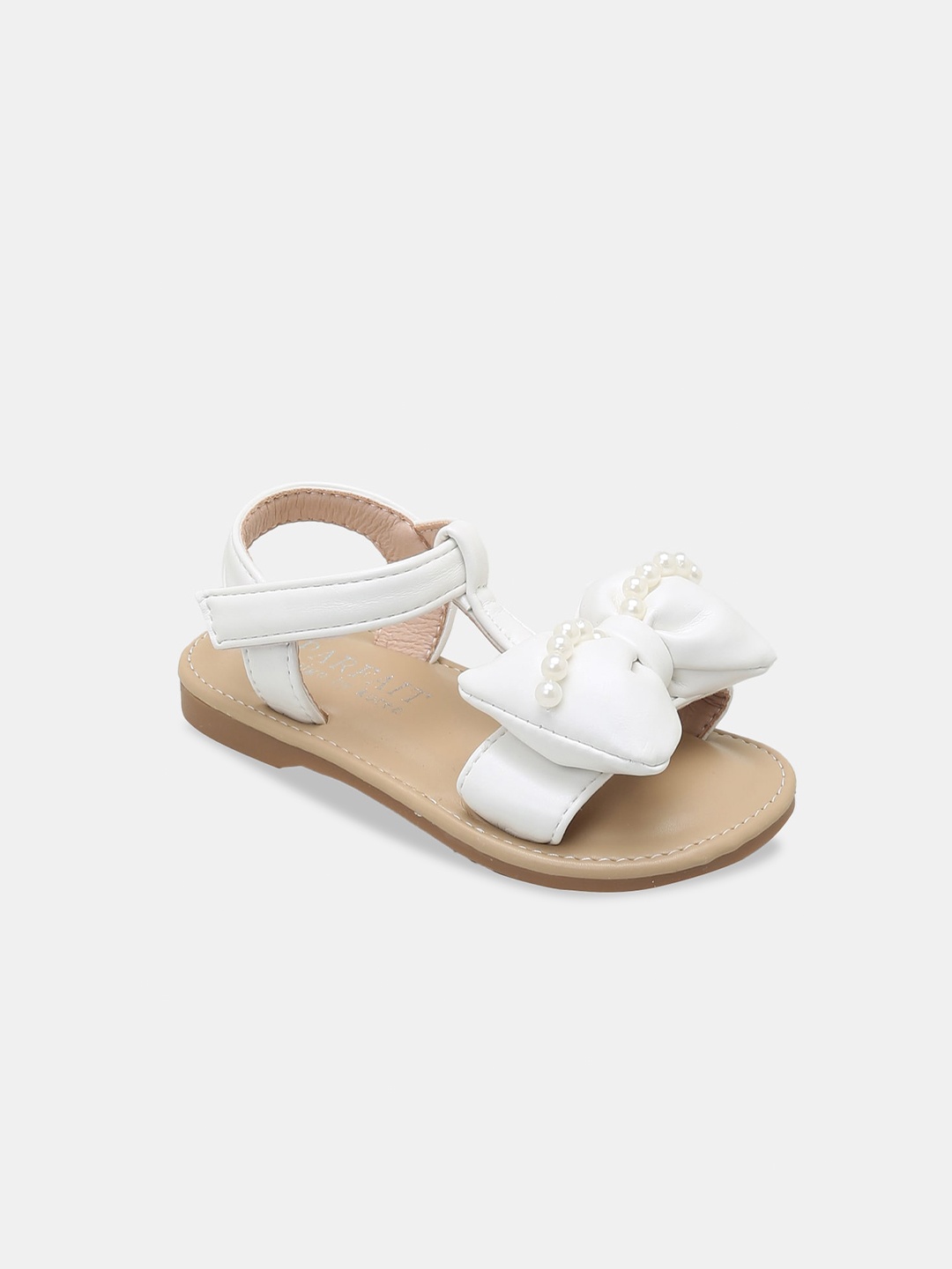 

Hopscotch Girls Beige Embellished Open Toe Flats