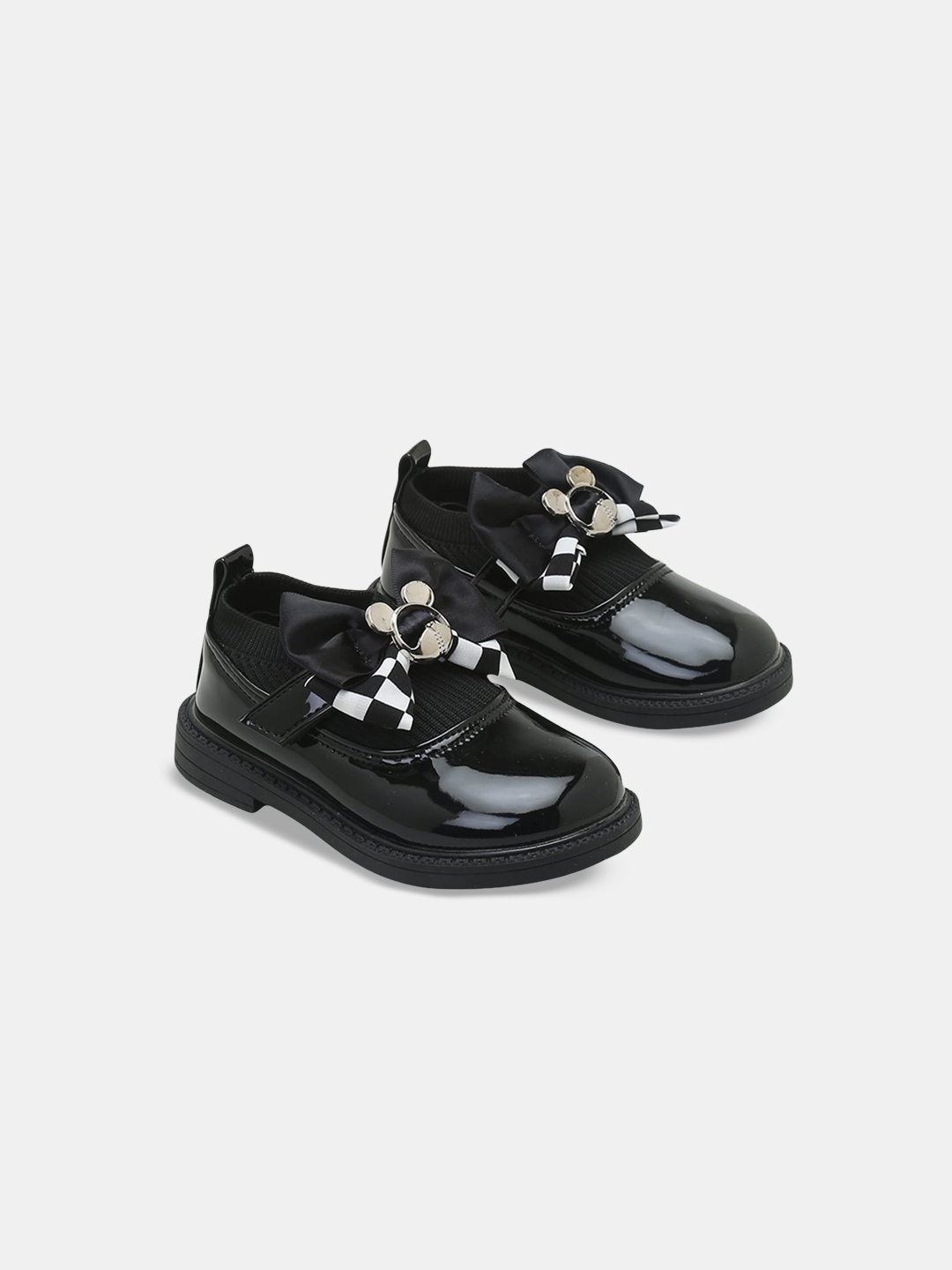 

Hopscotch Girls Velcro Plastic Slip-On Sneakers, Black