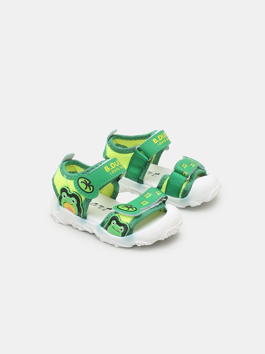 

Hopscotch Boys Printed Velcro Comfort Sandals, Green