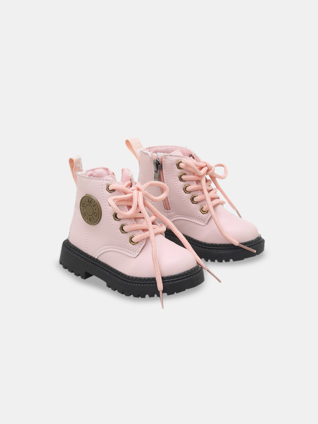 

Hopscotch Girls Lace-Ups Block Regular Boots, Pink