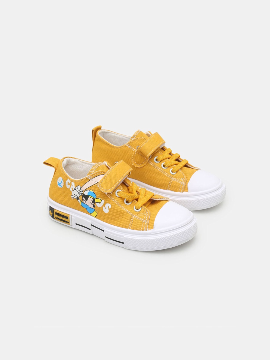 

Hopscotch Girls Printed Sneakers, Yellow