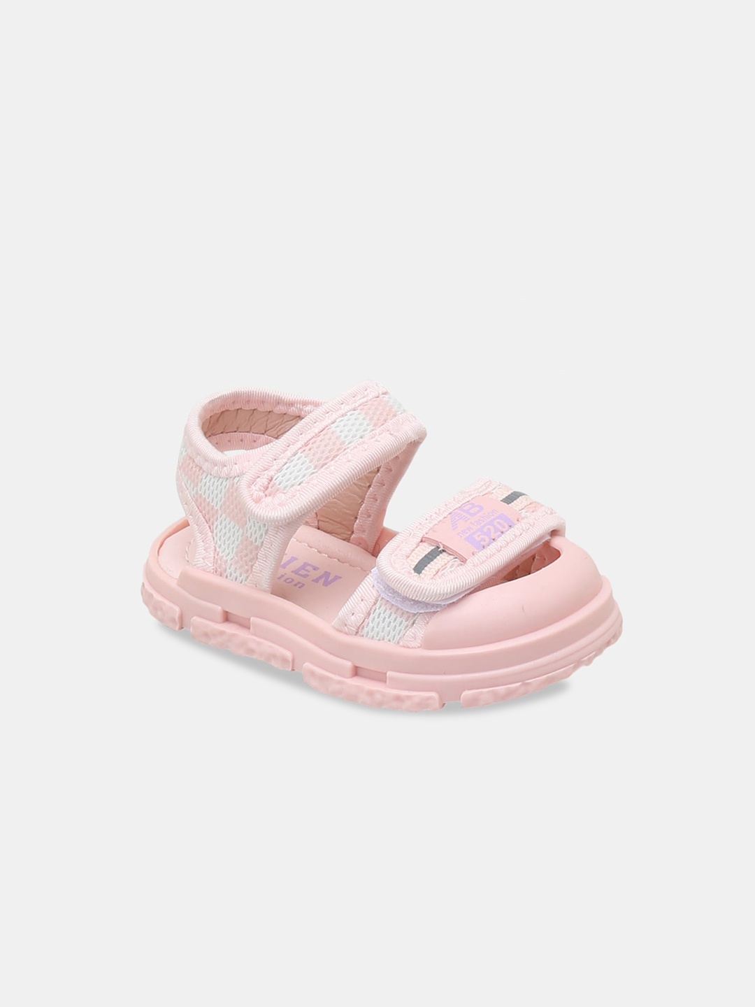 

Hopscotch Girls Printed Open Toe Flats, Pink