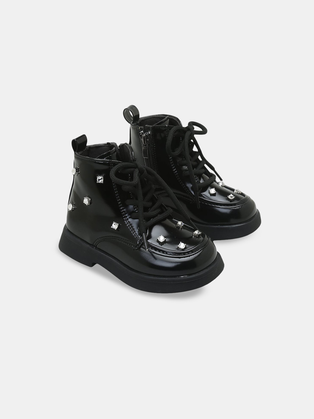 

Hopscotch Girls Embellished Regular Boots, Black