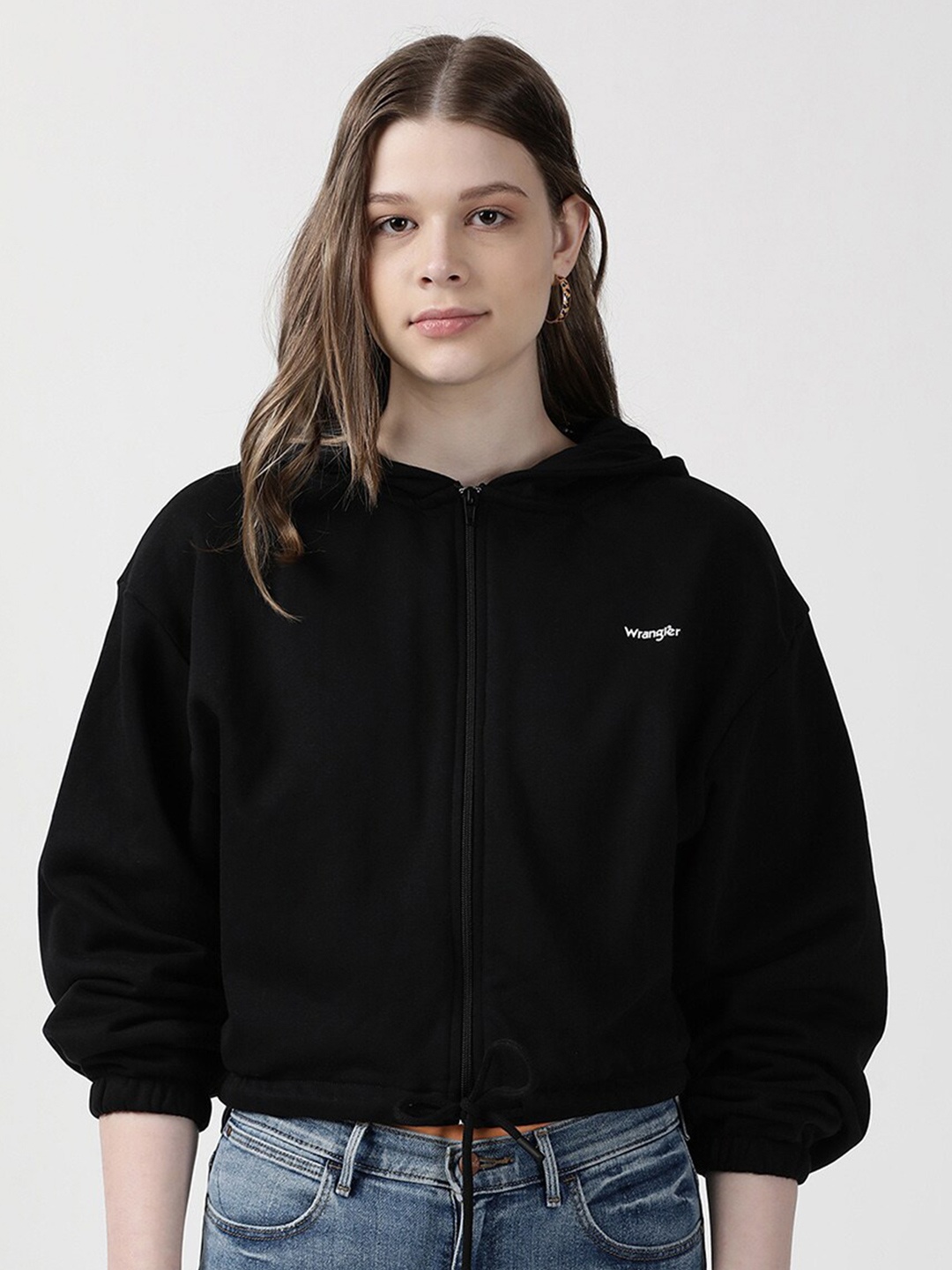 

Wrangler Women Black Hooded Sweatshirt