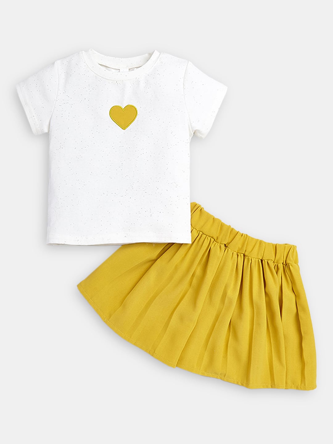 

Hopscotch Girls Applique Top with Skirt, Yellow
