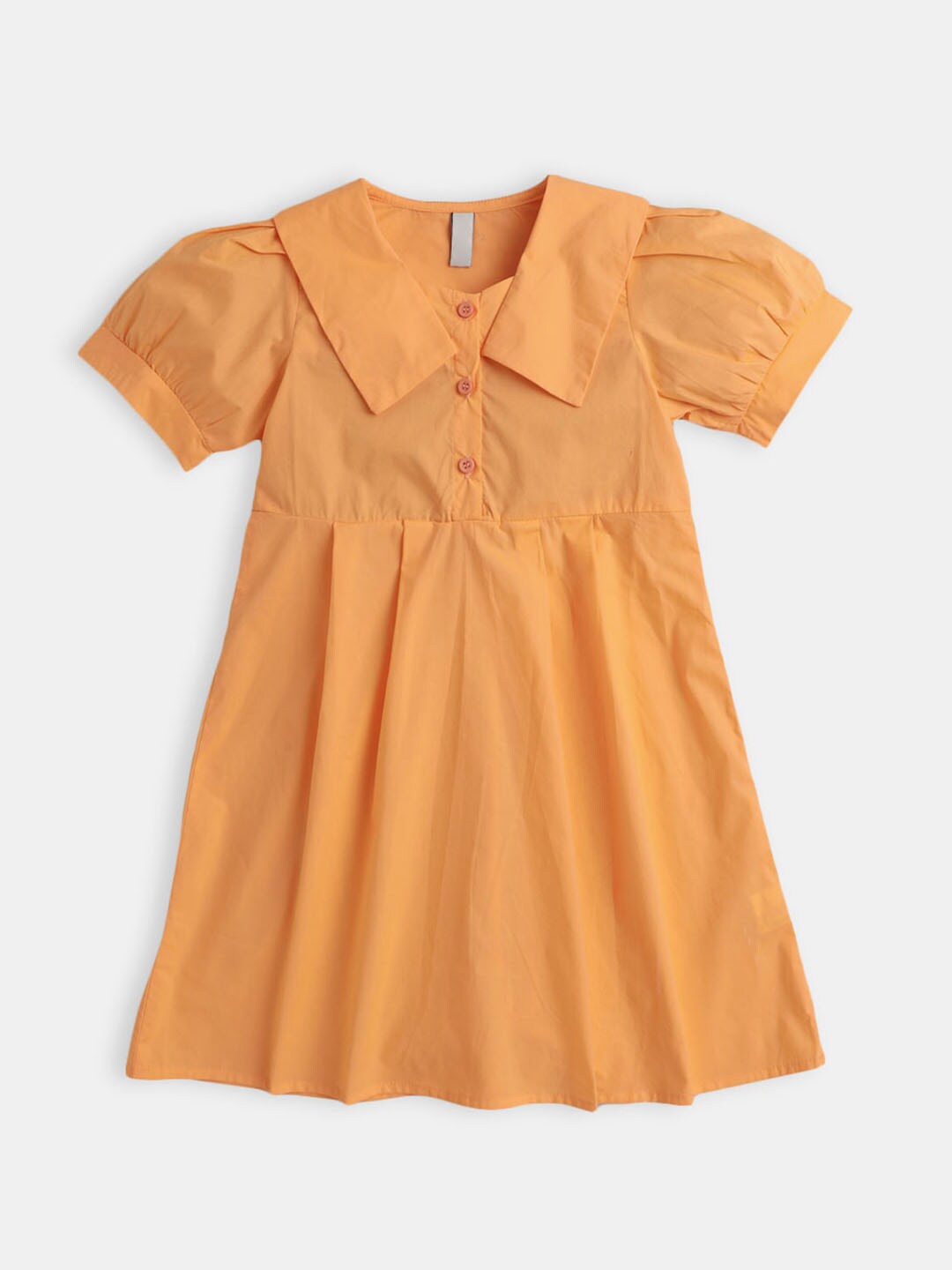 

Hopscotch Girls Peter Pan Cotton A-Line Dress, Orange