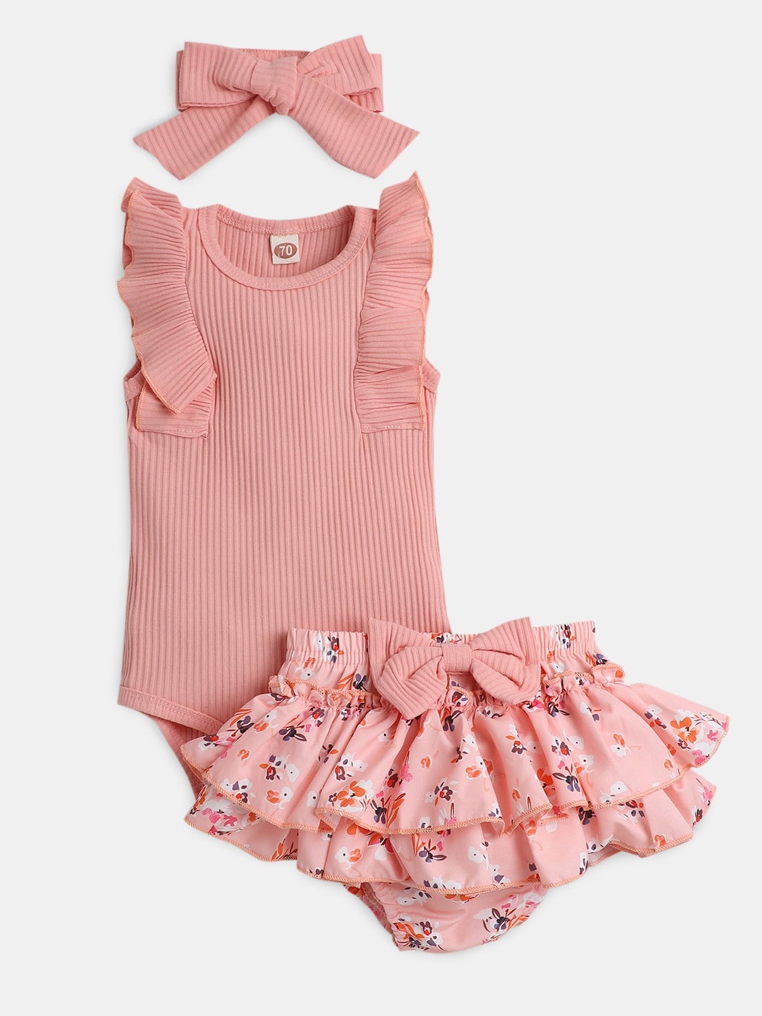 

Hopscotch Girls Pink T-shirt with Skirt