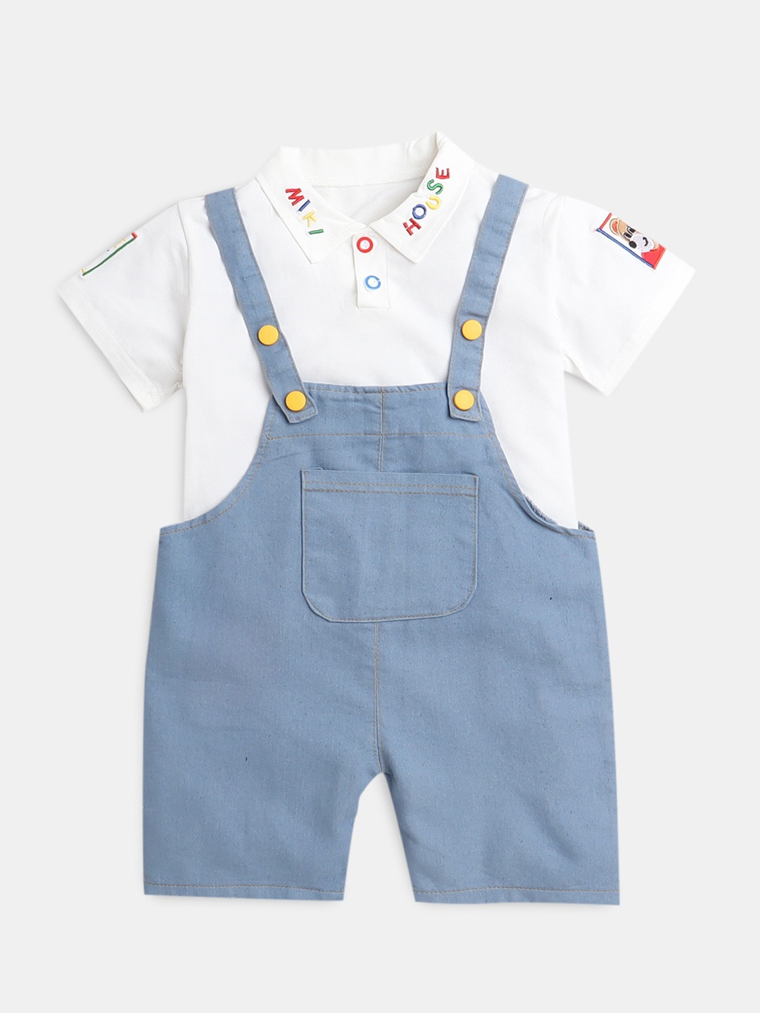 

Hopscotch Boys Printed Top with Pyjamas, White