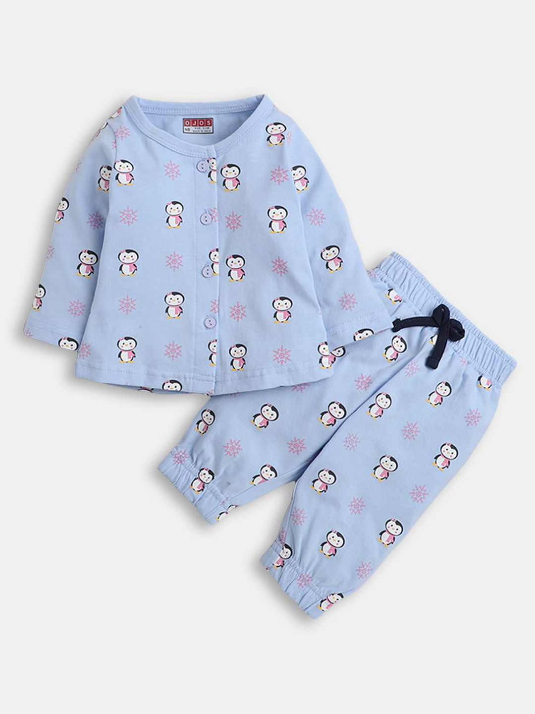 

Hopscotch Girls Printed T-shirt with Trousers, Blue
