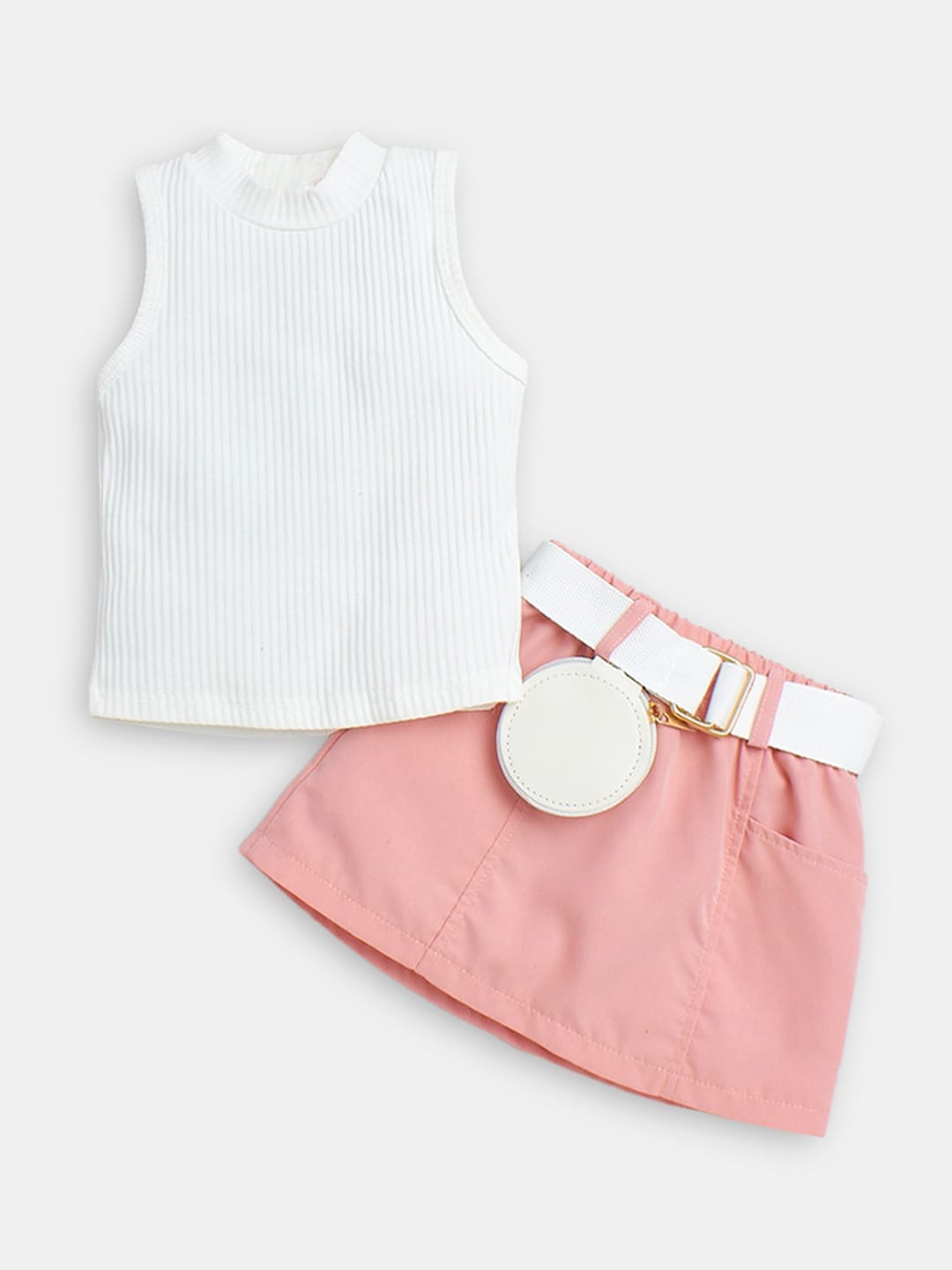

Hopscotch Girls Tunic with Skirt, White