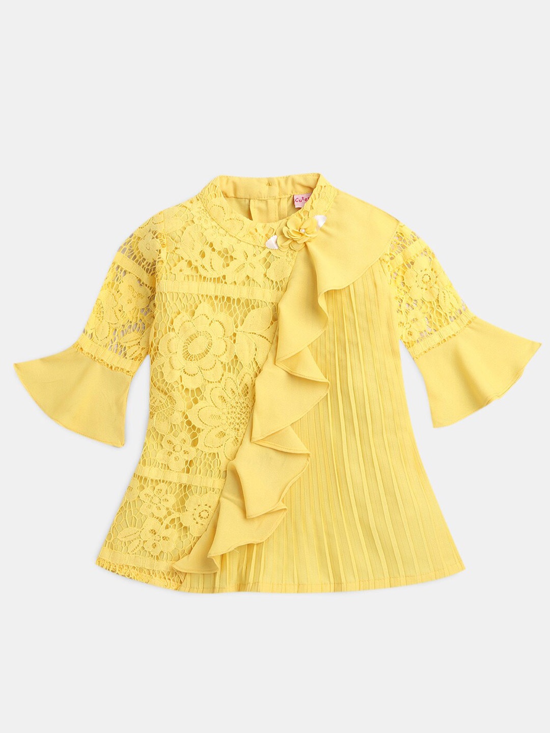 

Hopscotch Girls Cotton A-Line Dress, Yellow