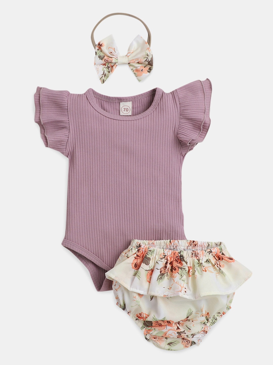 

Hopscotch Girls Top with Shorts, Purple