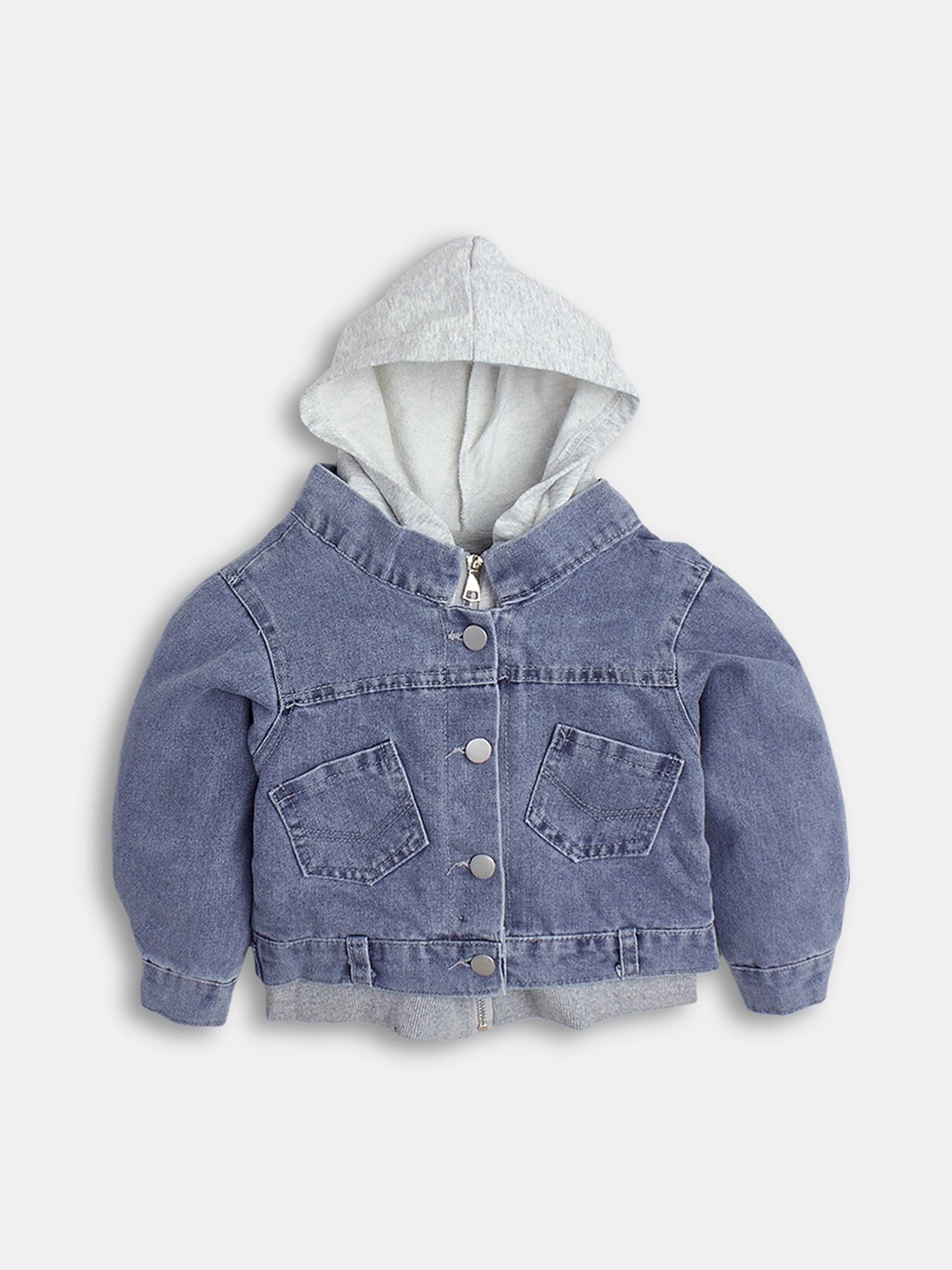 

Hopscotch Boys Washed Cotton Crop Denim Jacket, Blue