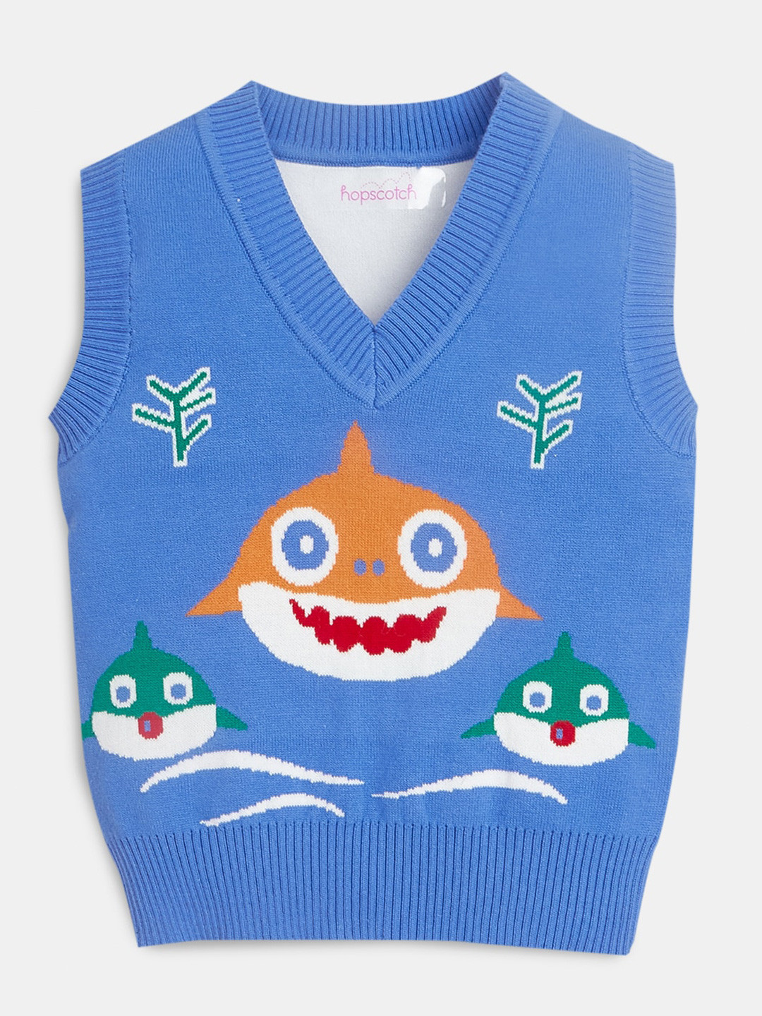 

Hopscotch Boys Animal Sweater Vest Jumper Dress, Blue