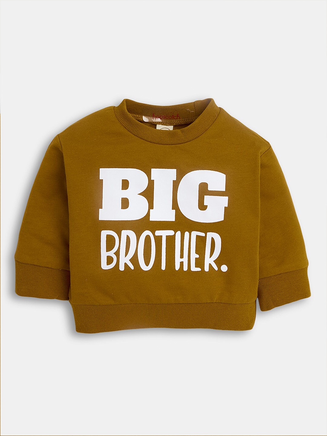 

Hopscotch Boys Printed Cotton Sweatshirt, Brown