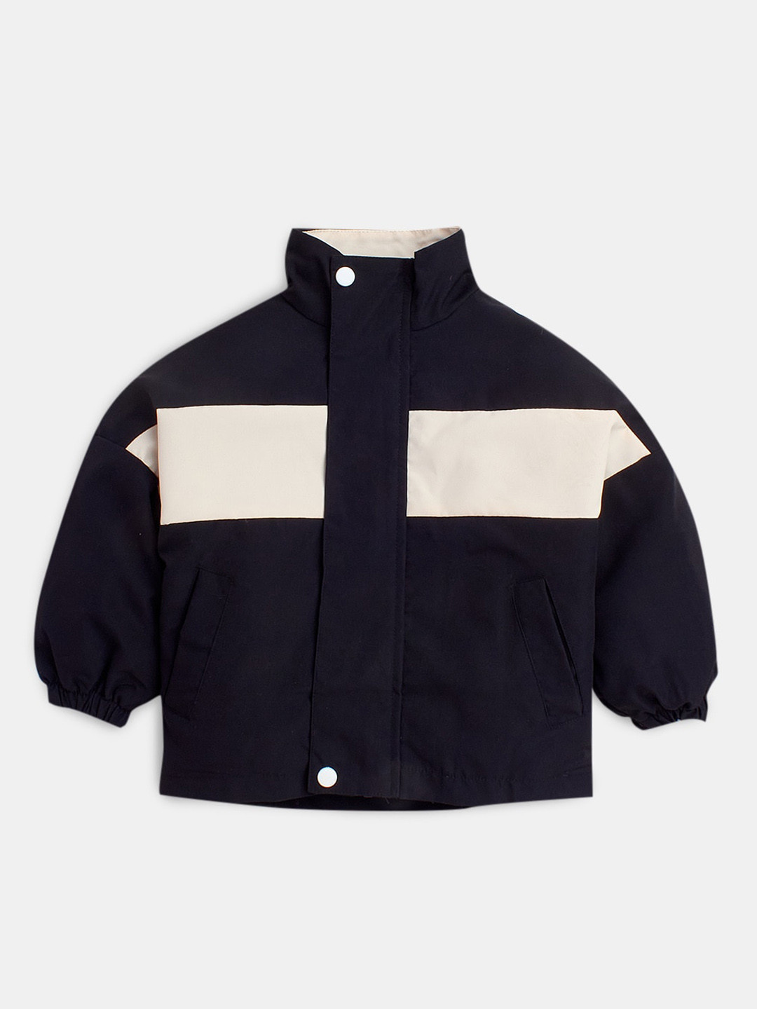 

Hopscotch Girls Striped Padded Jacket, Black