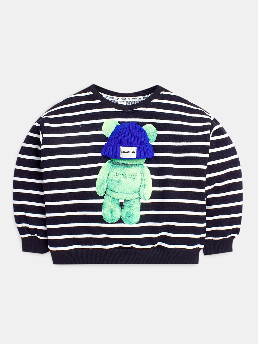 

Hopscotch Boys Striped Sweatshirt, Black
