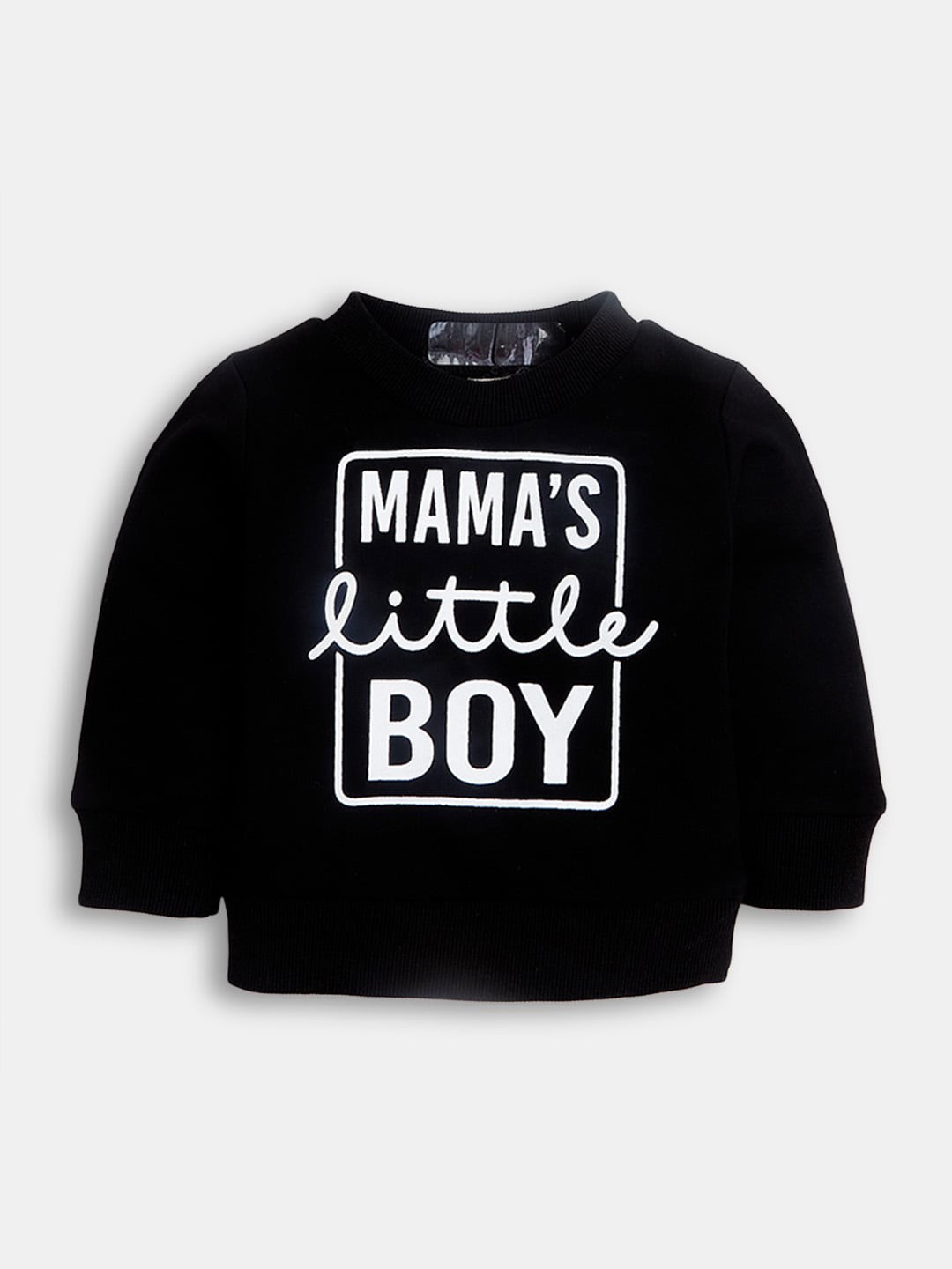 

Hopscotch Boys Printed Cotton Sweatshirt, Black