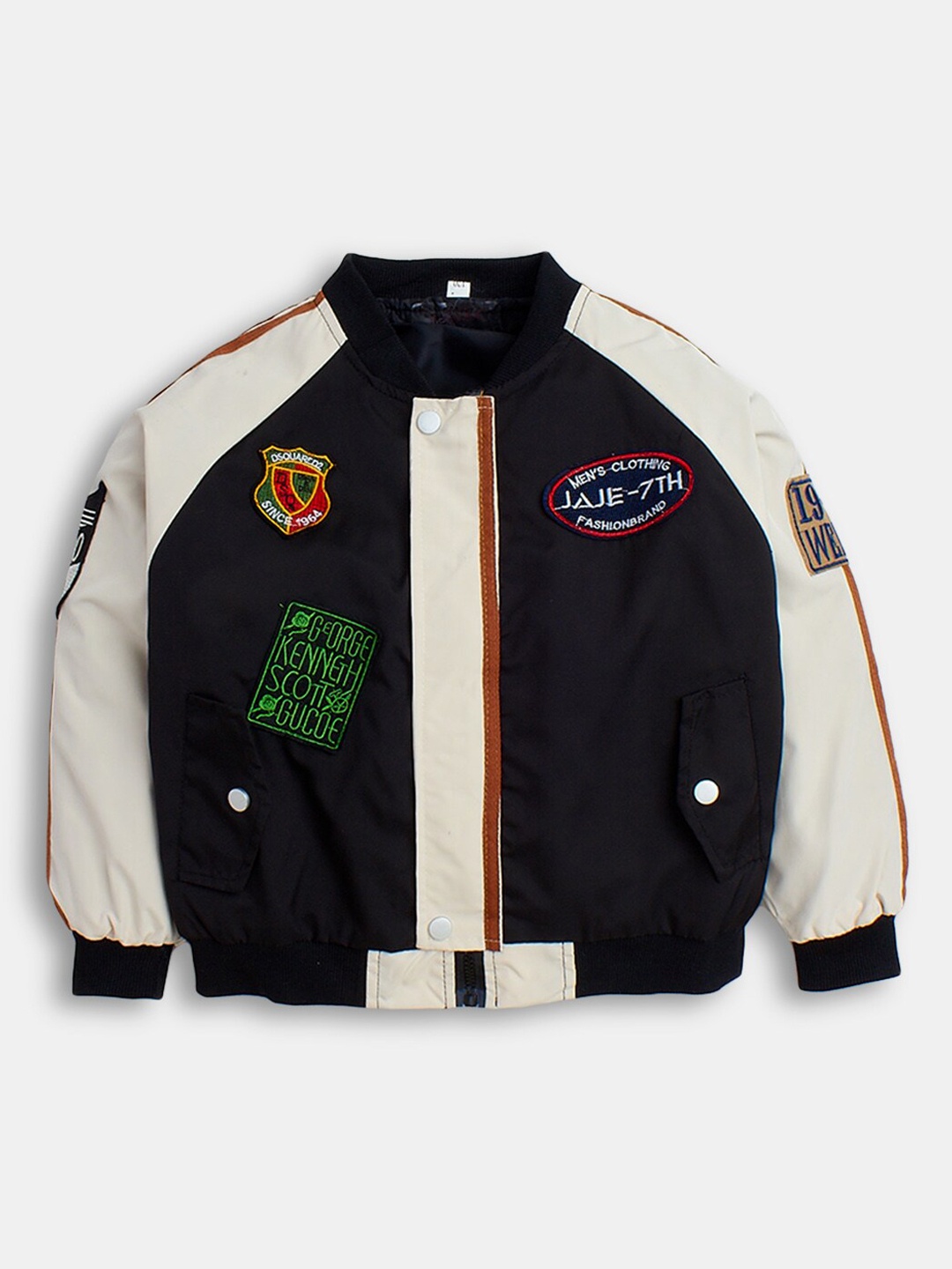 

Hopscotch Boys Black Bomber with Patchwork Jacket