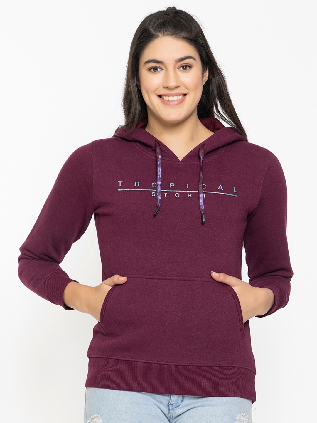 

FEMEA Pullover Hooded Sweatshirt, Burgundy