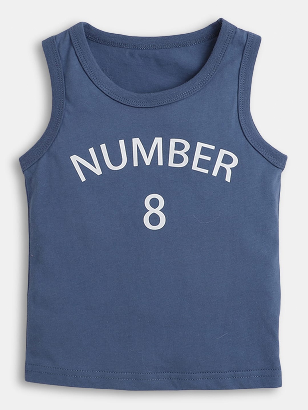 

Hopscotch Boys Typography Printed Cotton T-shirt, Blue