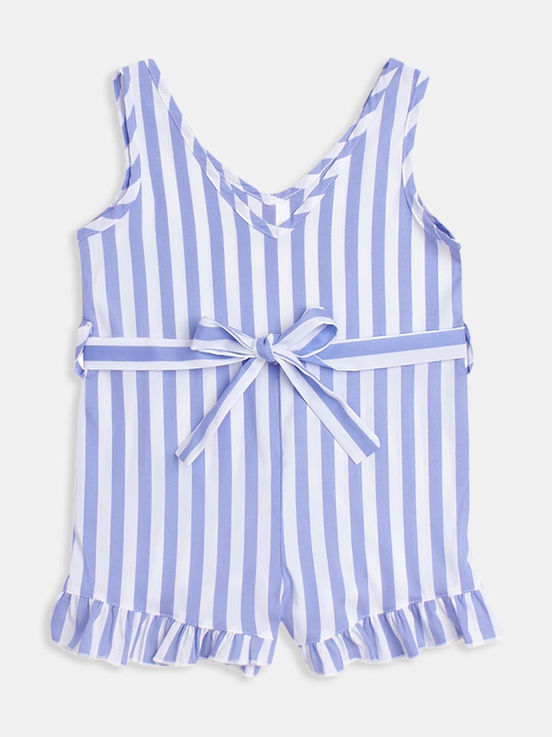 

Hopscotch Girls Blue & White Striped Jumpsuit