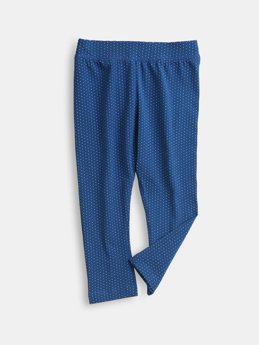 

Hopscotch Printed Ankle Length Cotton Leggings, Blue