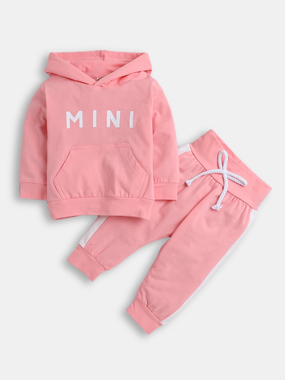 

Hopscotch Girls Printed T-shirt with Joggers, Pink