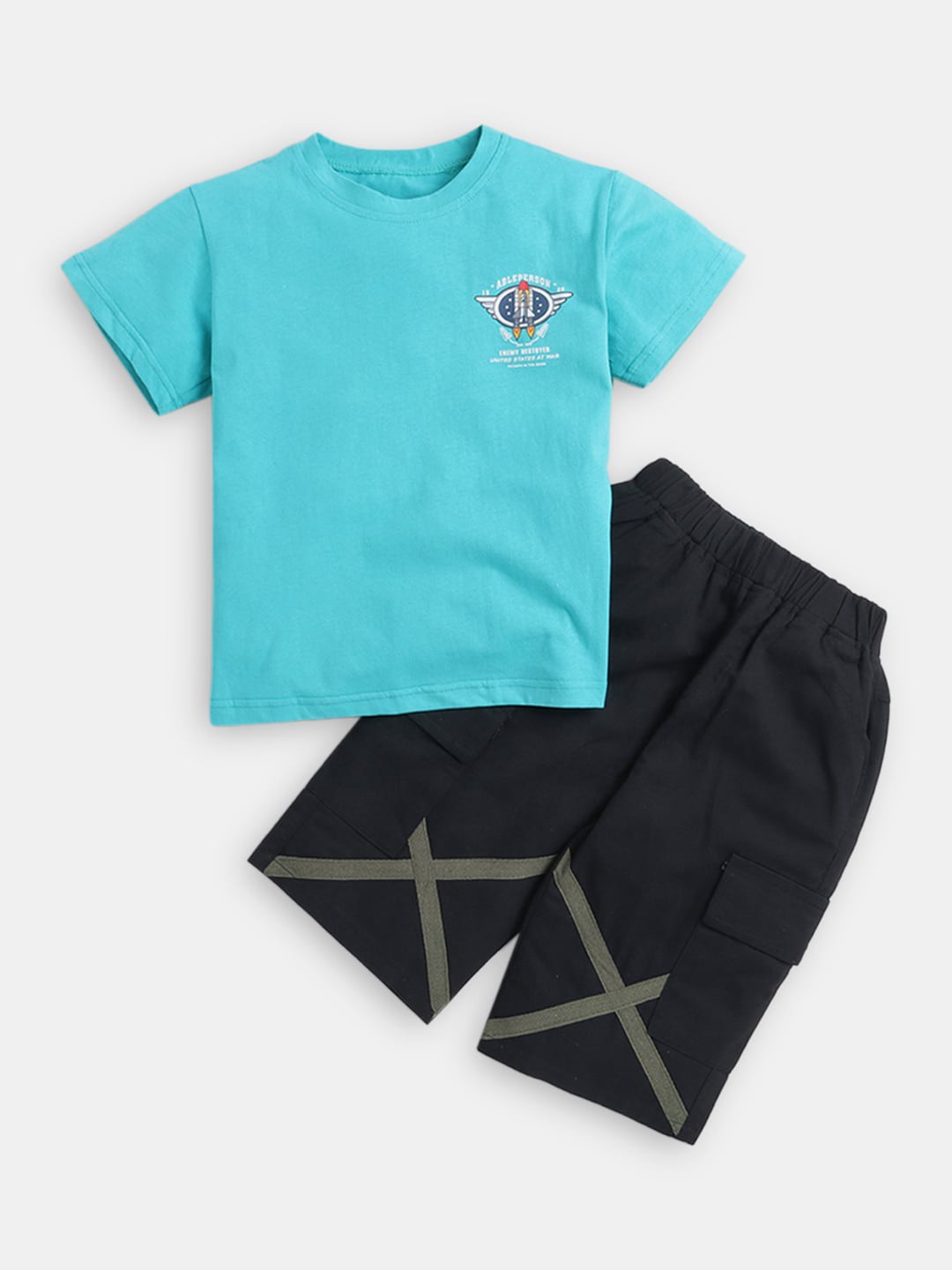 

Hopscotch Boys T-shirt with Shorts, Blue