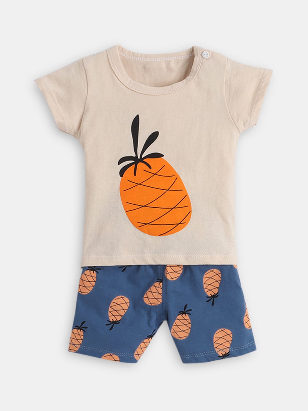 

Hopscotch Boys Printed T-shirt with Shorts, Yellow