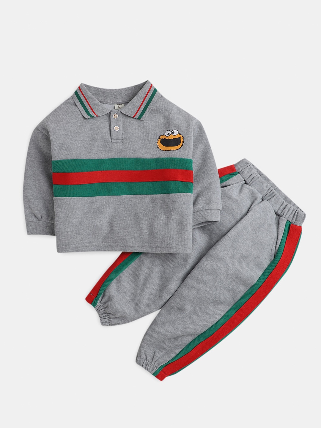 

Hopscotch Boys Colourblocked T-shirt with Pyjamas, Grey