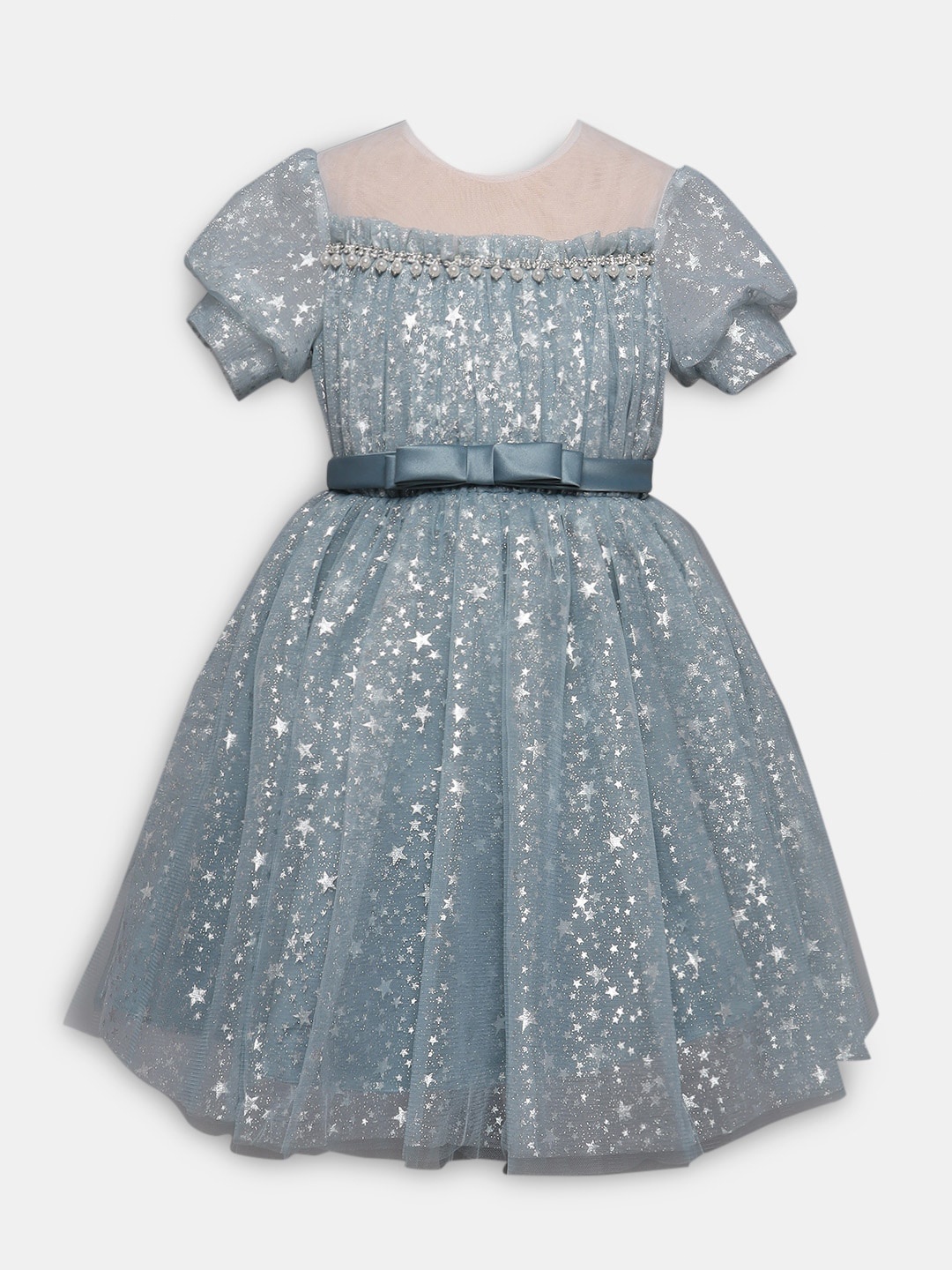 

Hopscotch Girls Embellished Dress, Green