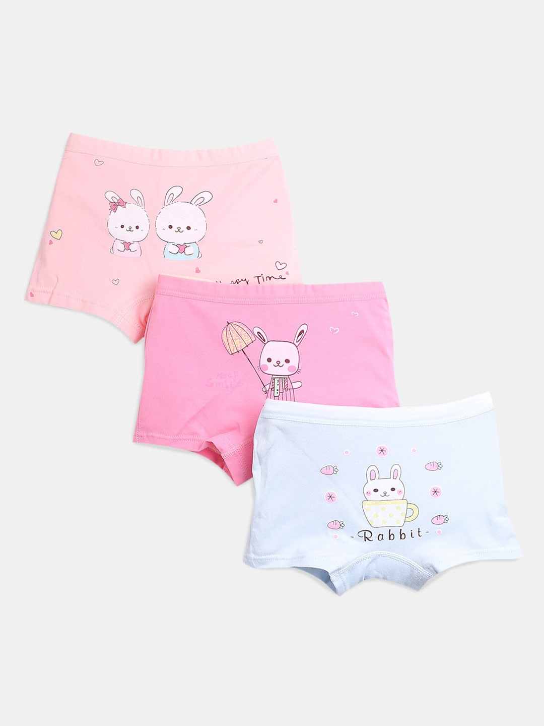 

Hopscotch Pack Of 3 Basic Briefs, Pink