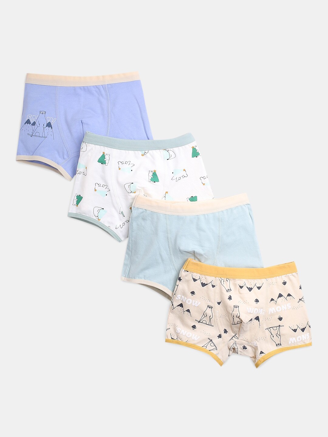 

Hopscotch Boys Pack Of 4 Printed Basic Briefs, Multi