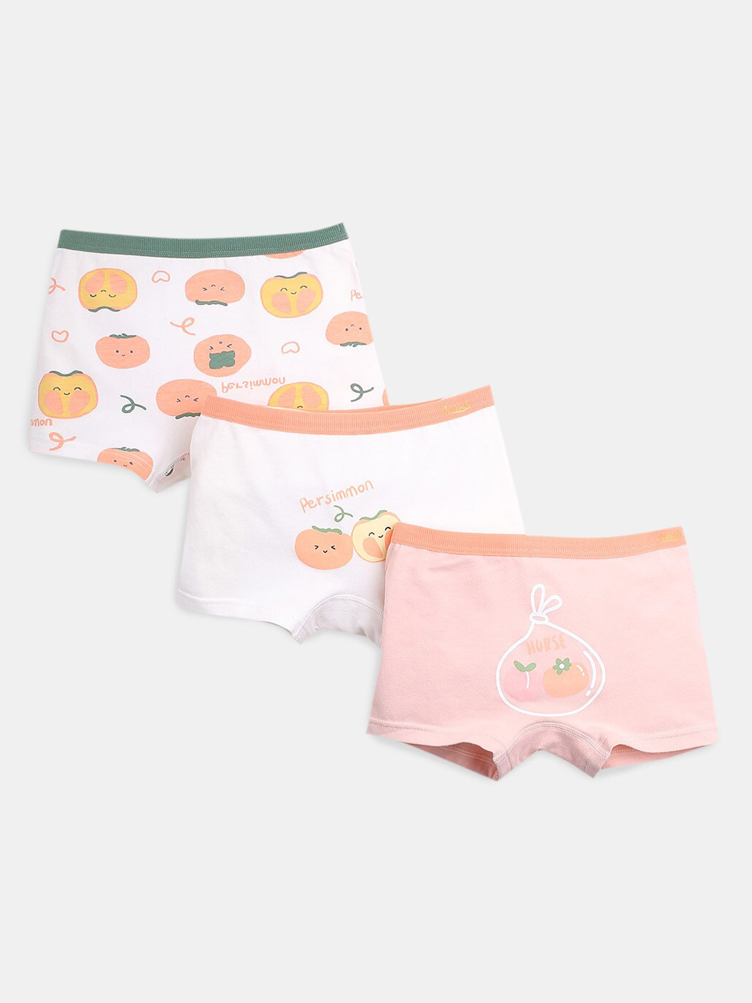 

Hopscotch Girls Pack Of 3 Printed Basic Briefs, Pink