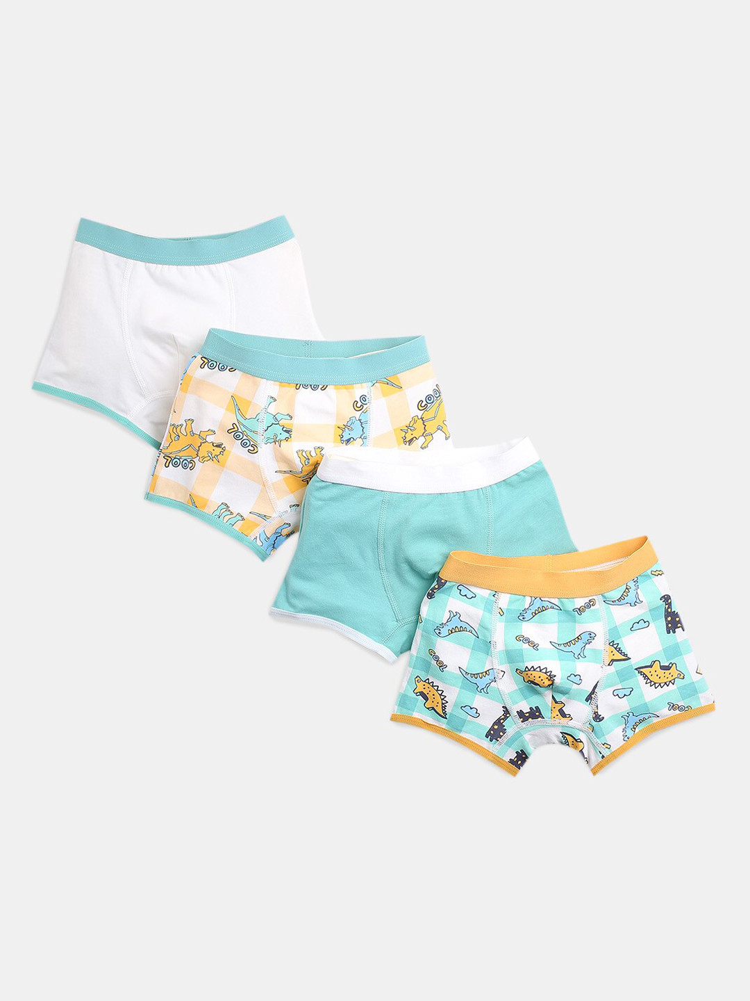 

Hopscotch Boys Pack Of 4 Printed Basic Briefs, White