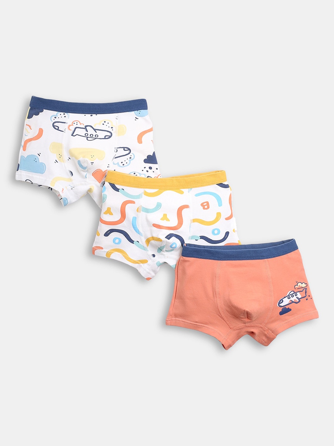 

Hopscotch Boys Pack Of 4 Printed Basic Briefs, White