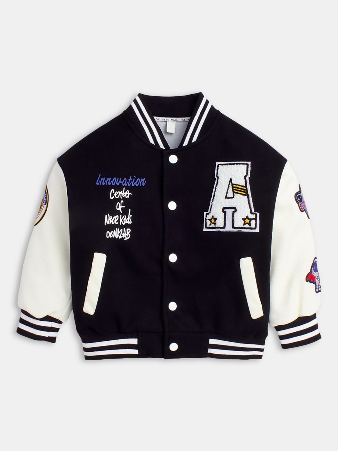 

Hopscotch Boys Black Bomber with Patchwork Jacket