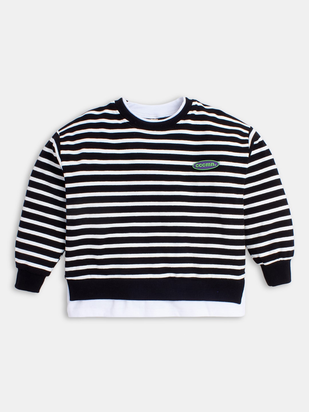 

Hopscotch Boys Striped Sweatshirt, Black