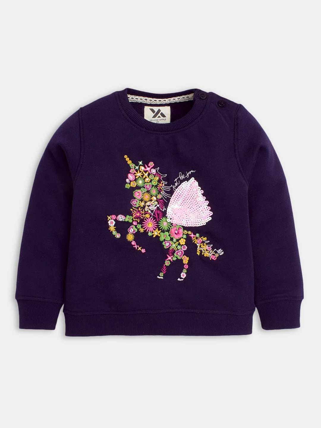 

Hopscotch Girls Embroidered Sweatshirt, Blue