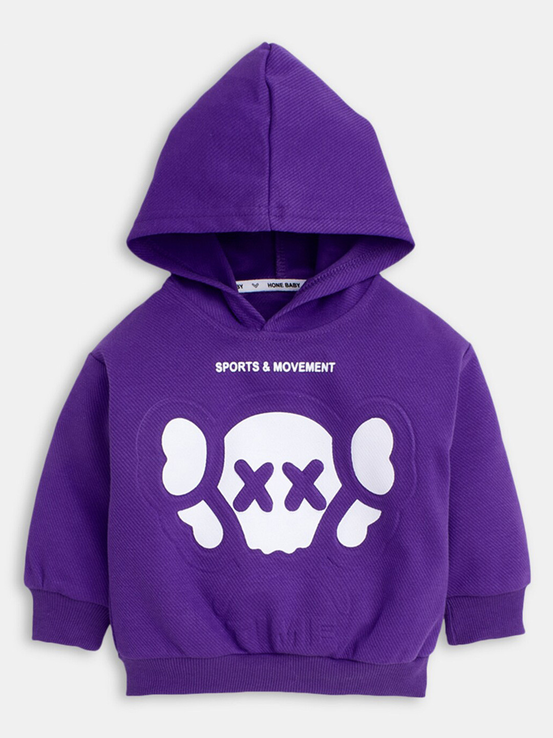 

Hopscotch Boys Printed Hooded Sweatshirt, Purple