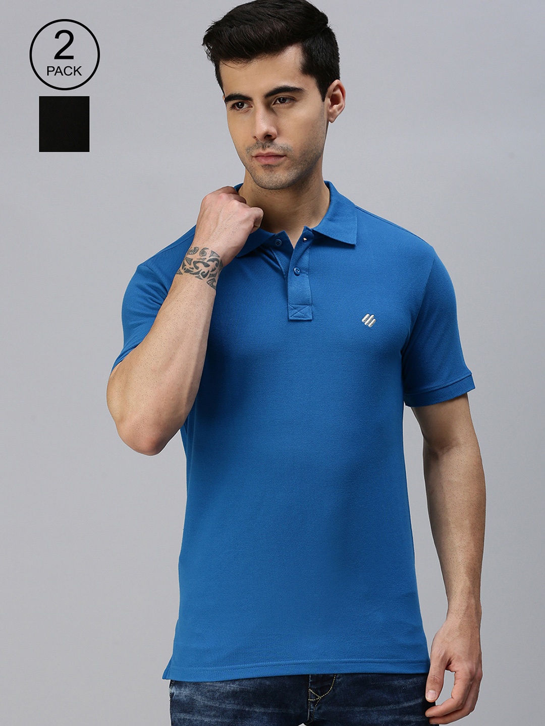 

ONN Pack of 2 Polo T-shirts, Blue