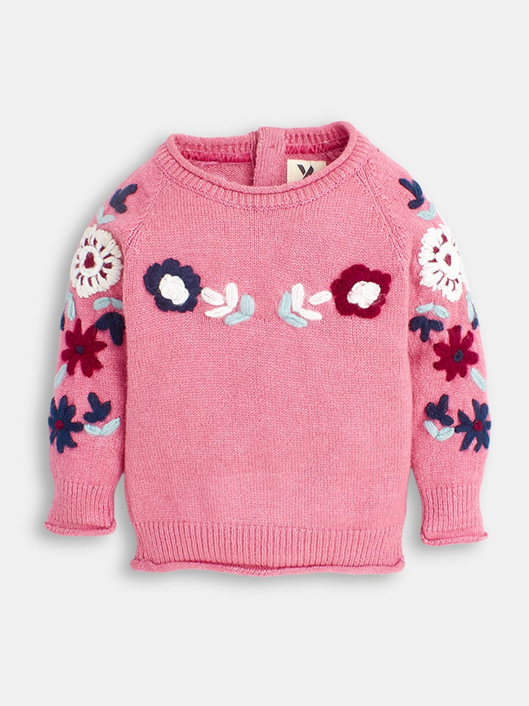 

Hopscotch Floral Pullover Acrylic Jumper Dress, Pink