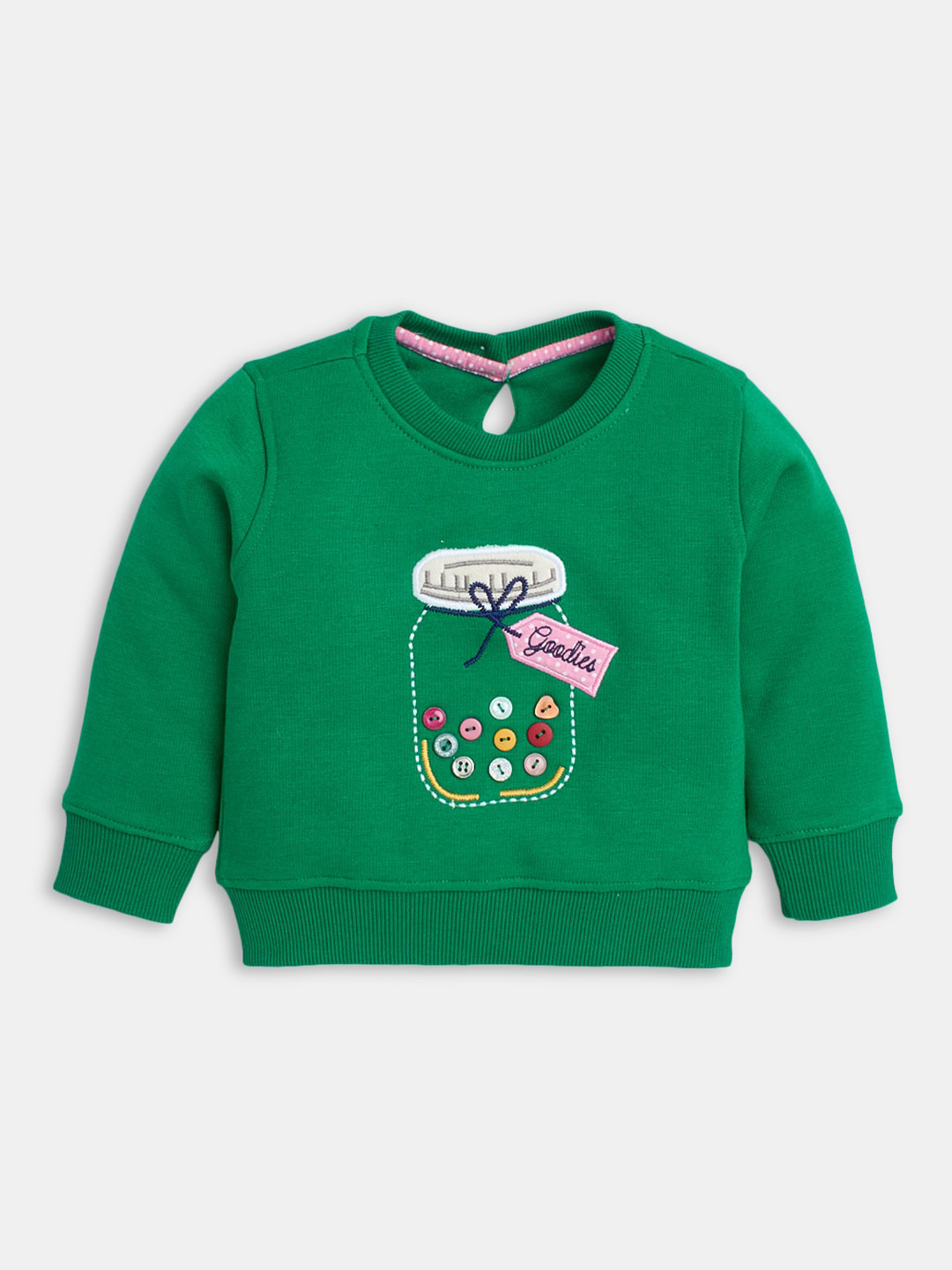

Hopscotch Girls Embroidered Sweatshirt, Green