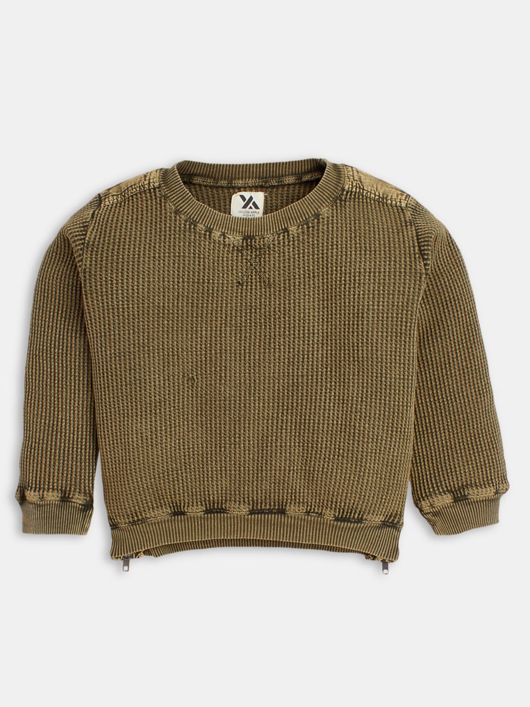 

Hopscotch Boys Self Design Sweatshirt, Green