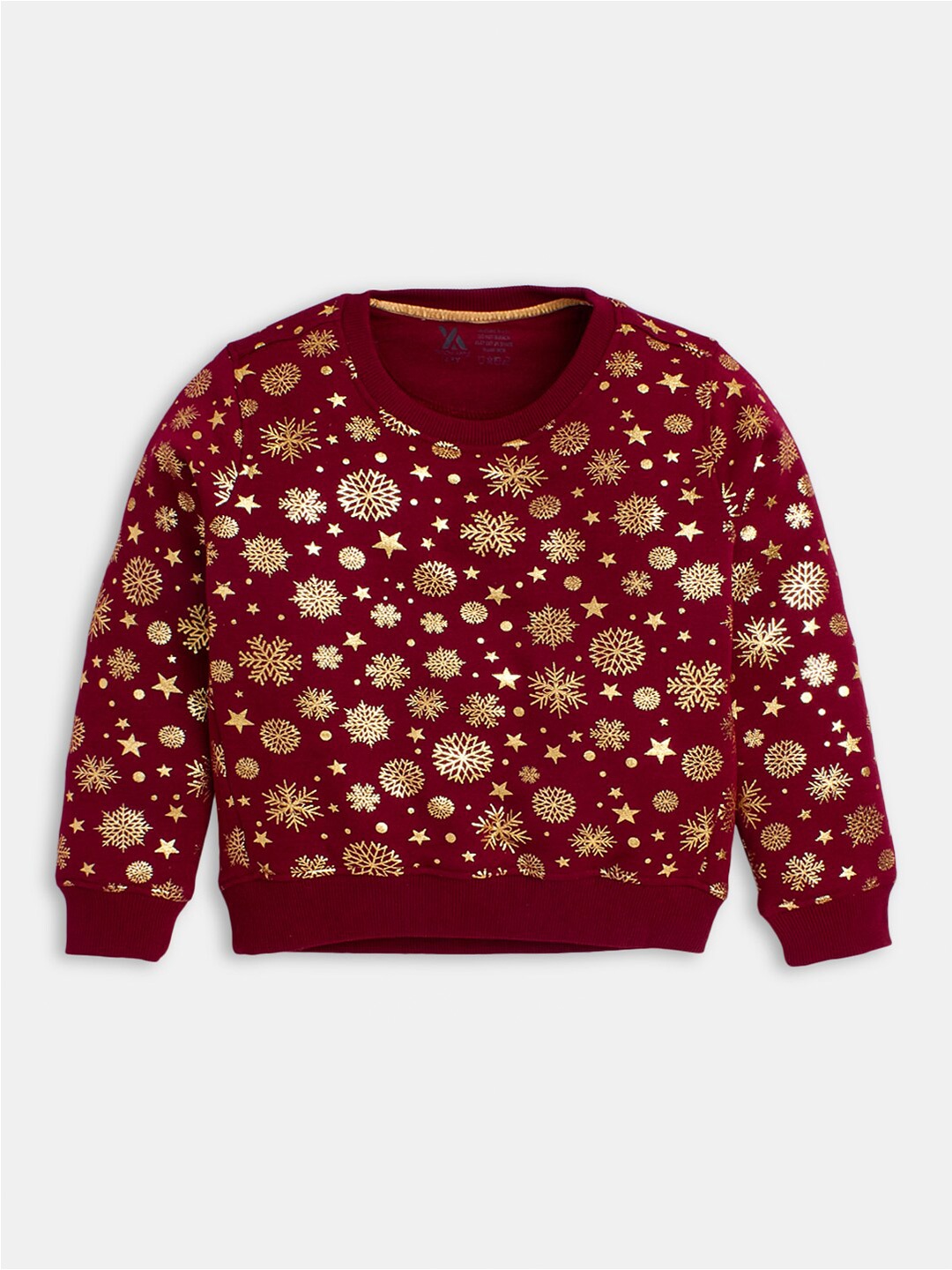 

Hopscotch Girls Printed Sweatshirt, Maroon