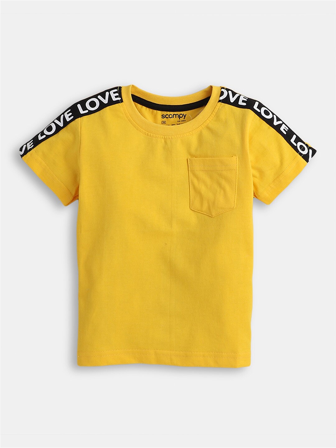 

Hopscotch Boys Yellow Cotton T-shirt