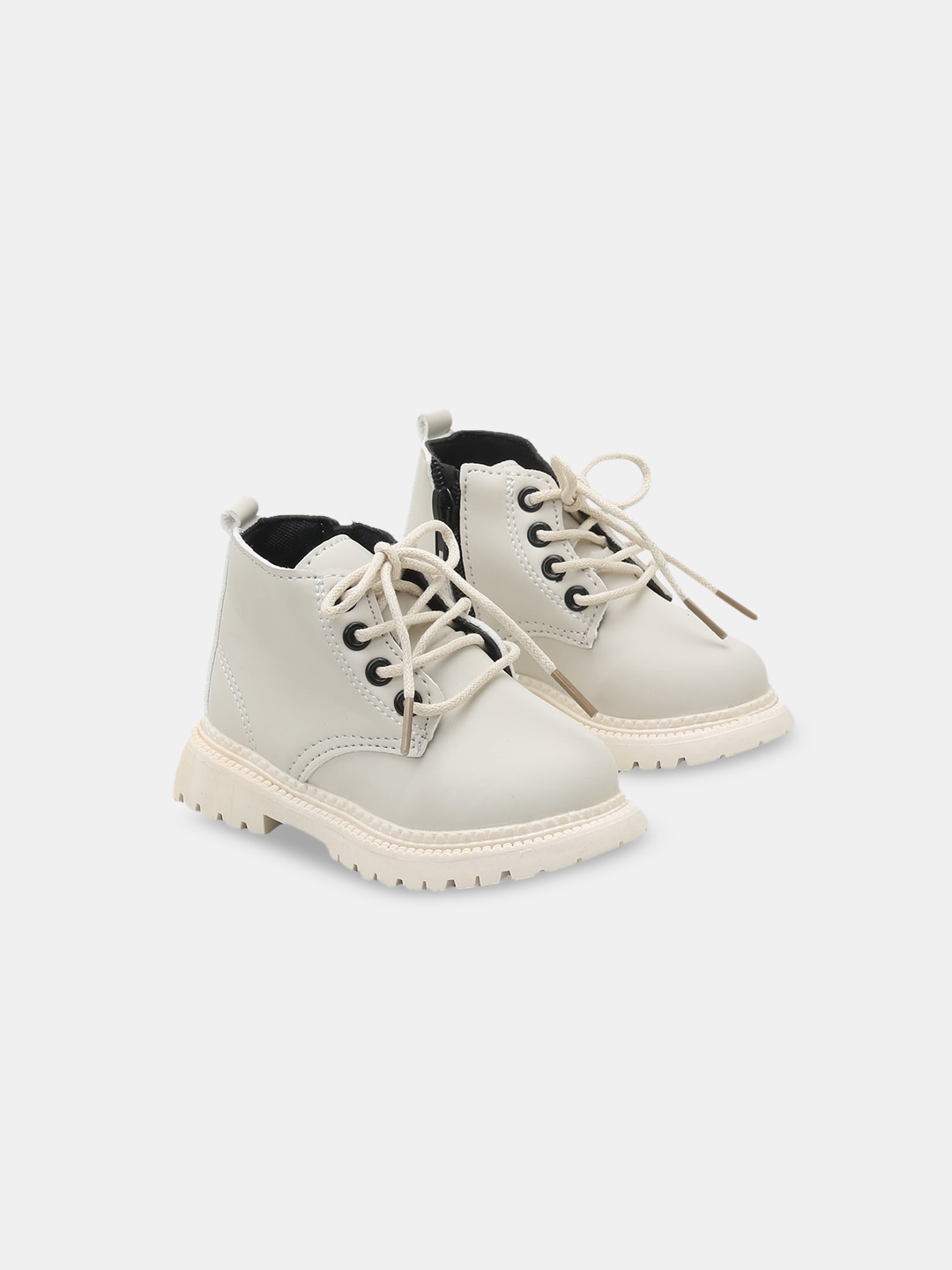 

Hopscotch Girls Lace Tie-Up Ankle Length Boots, Beige