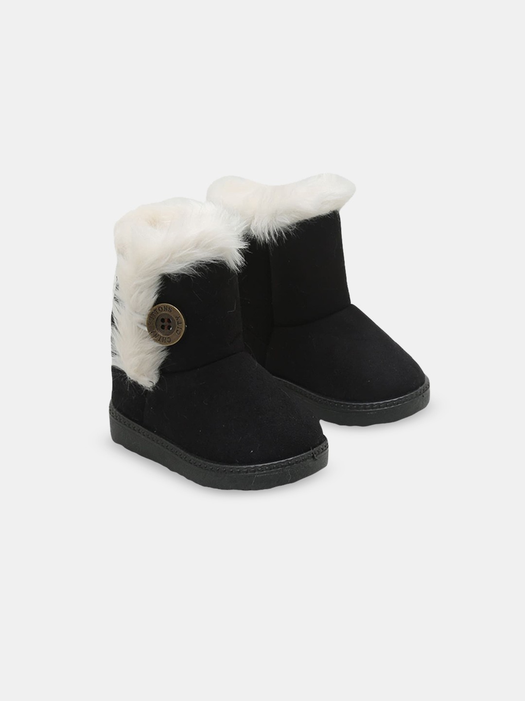 

Hopscotch Girls Fur Snow Boot, Black