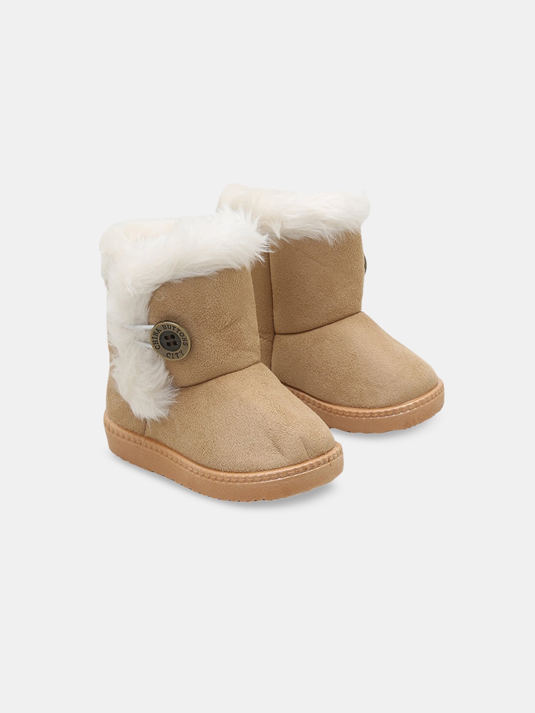 

Hopscotch Girls Textured Winter Boots, Beige